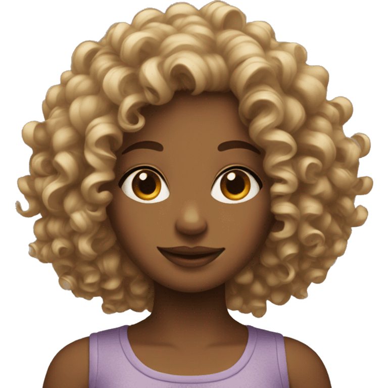 Curly hair girl emoji