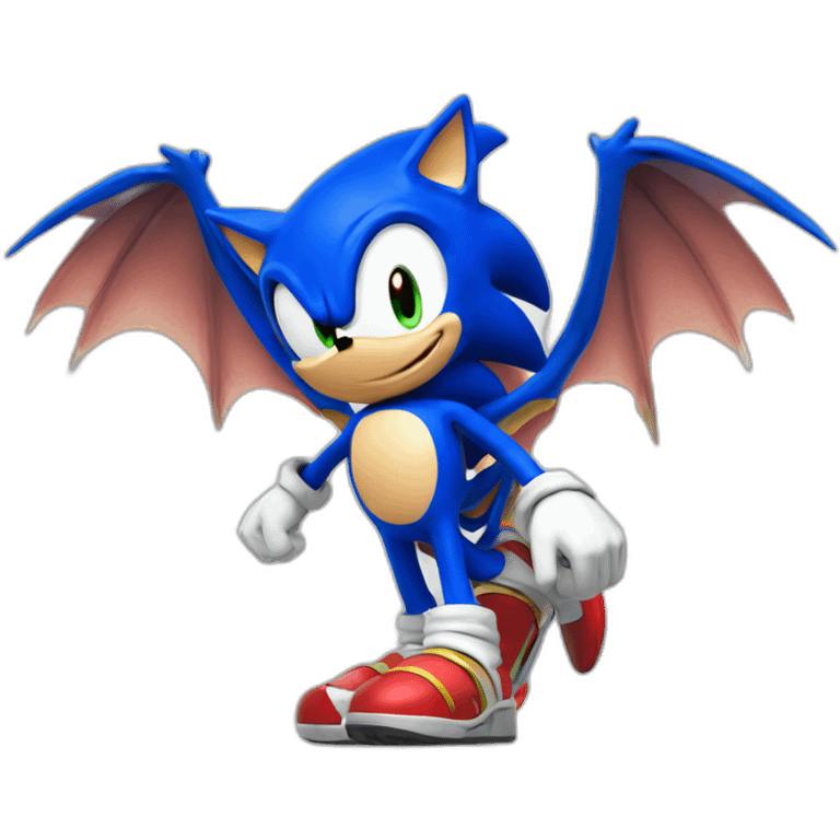 sonic with dragon wings emoji