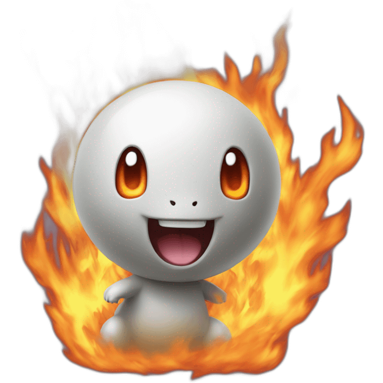 Pokemon in a burning room emoji