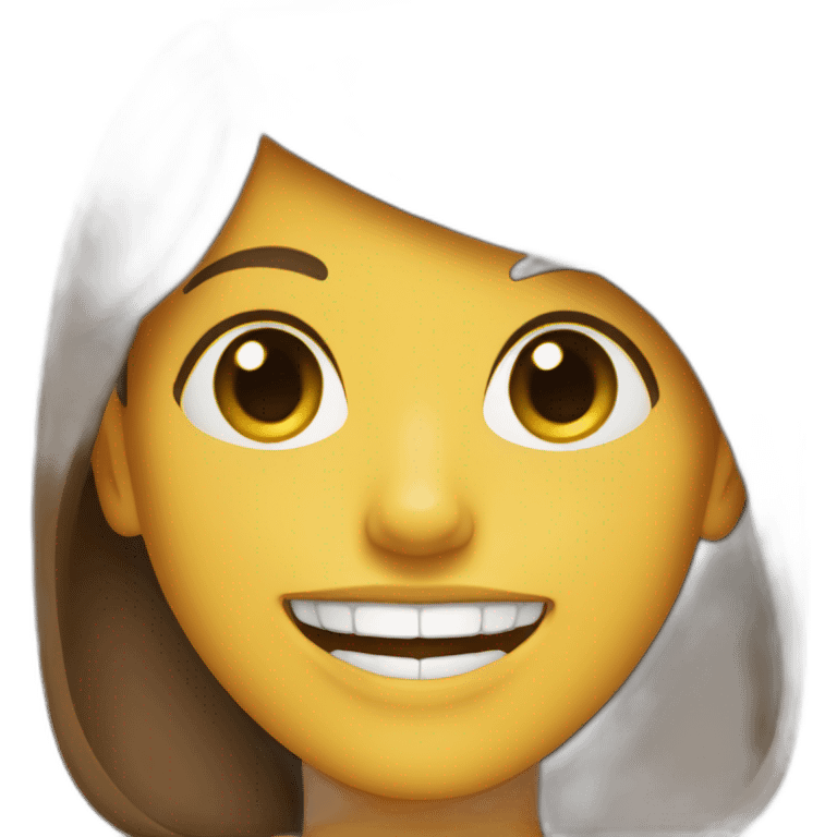 woman with gummy smile emoji