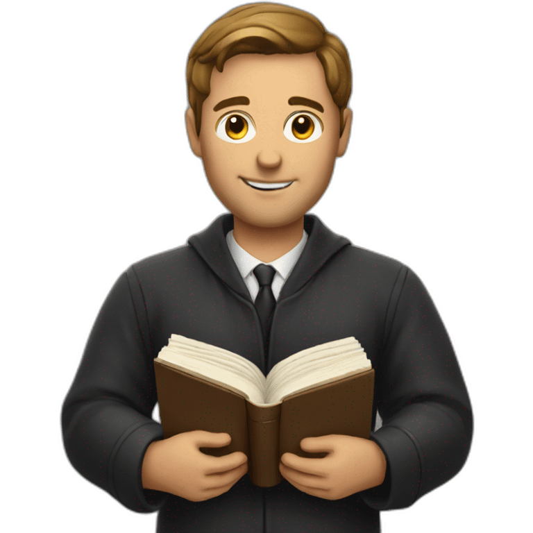 man holding a law book emoji