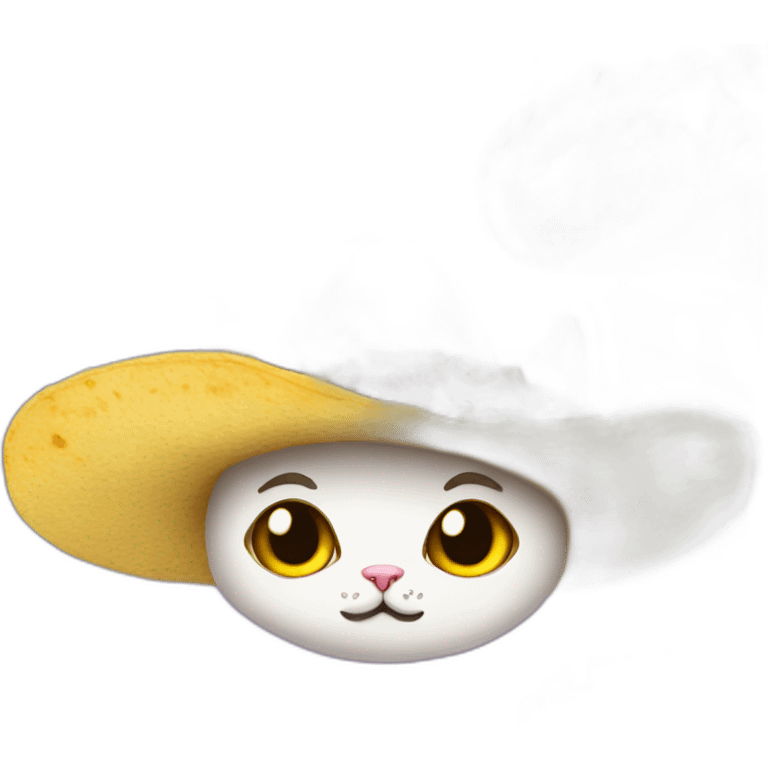 cat head in a tacos emoji