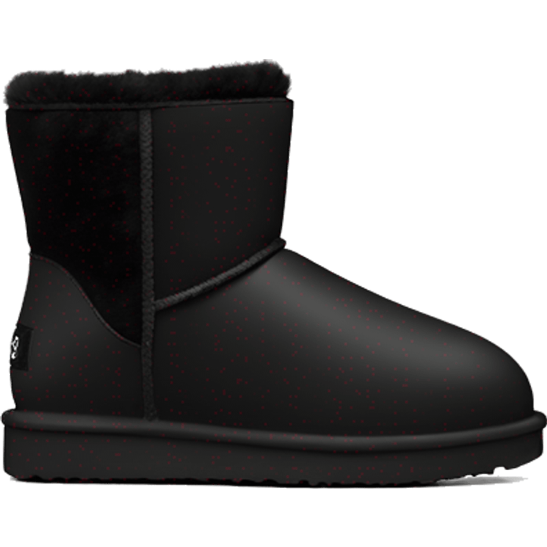 Ugg mini boot black with black fur emoji