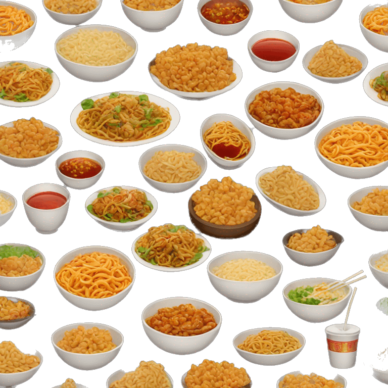 Too much Chinese food emoji