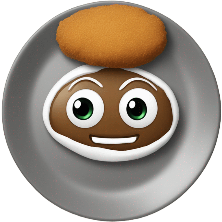 Falafel on a plate emoji