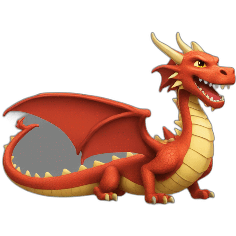 chat sur un dragon emoji