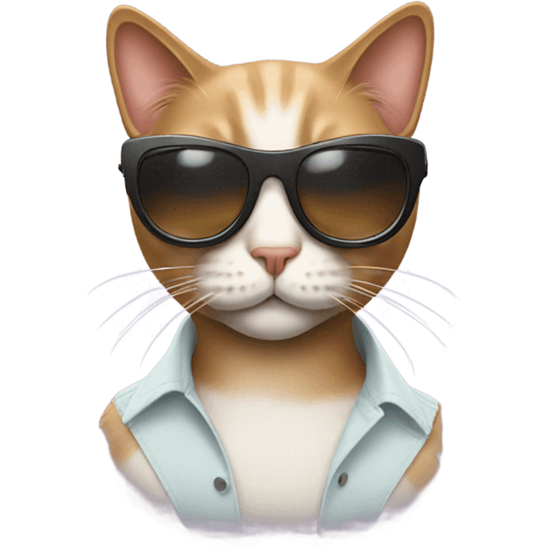 Cat with sunglasses emoji