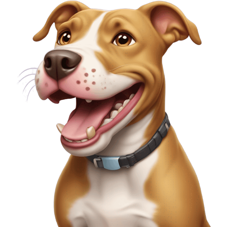 Laughing pitbull  emoji