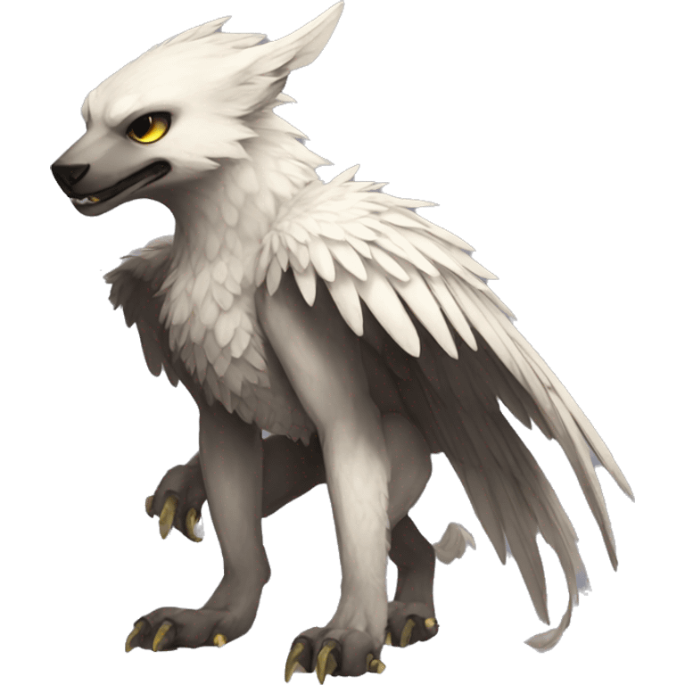 Anthro cool edgy winged animal hybrid full body emoji