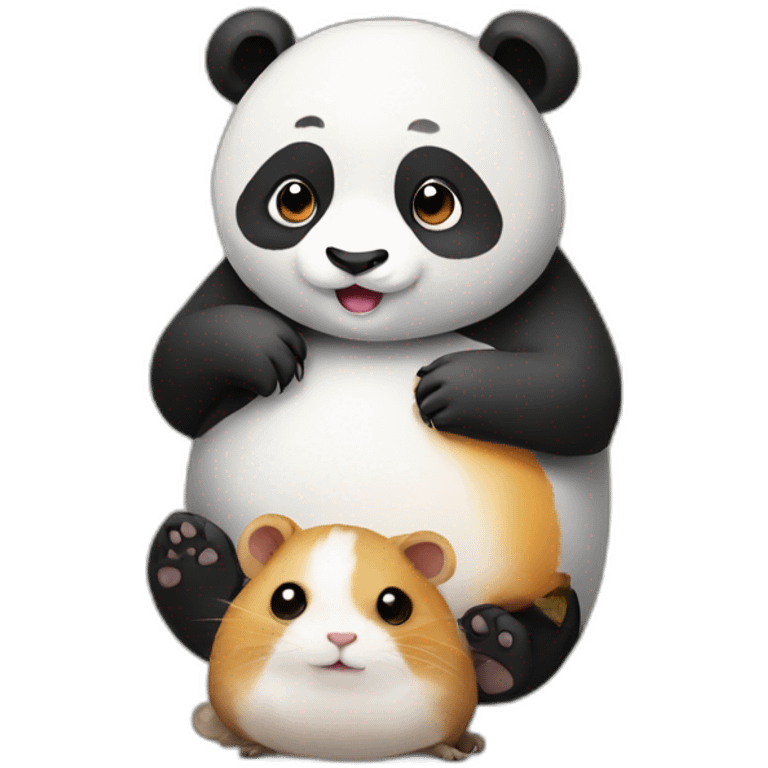 Panda and hamster emoji