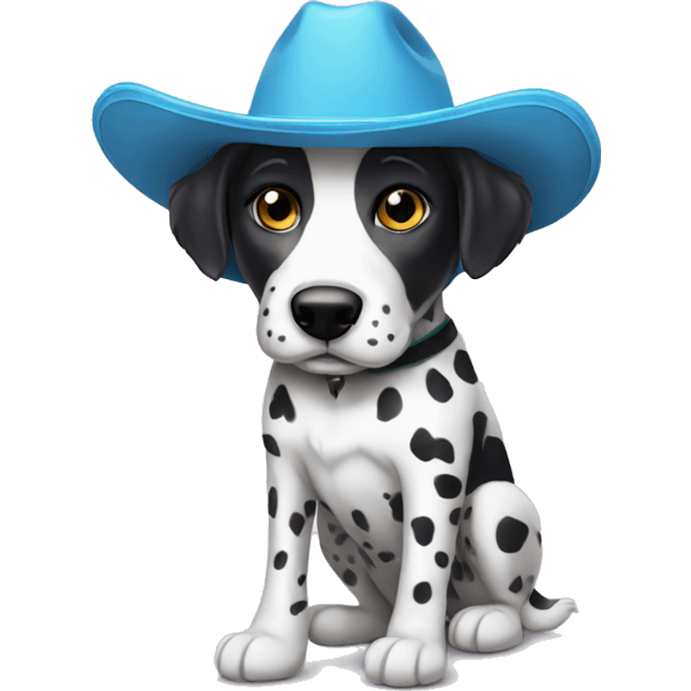 Un dalmata con sombrero emoji