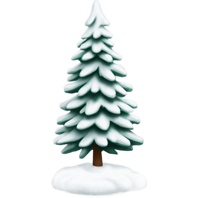  actual white fir christmas tree isolated.  emoji