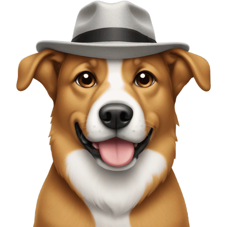 Dog wearing a hat emoji