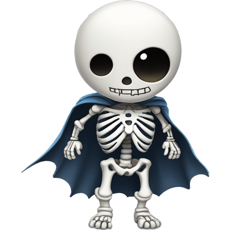 cute kawai superhero skeleton emoji