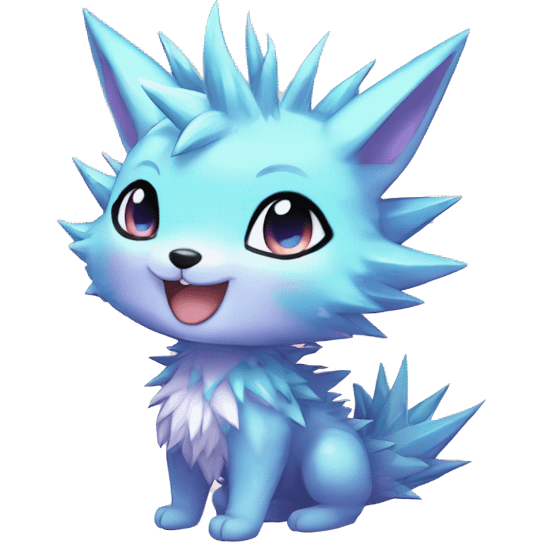 Anthro Scalie Spiky Cool Edgy Magical Petite Shiny Colorful Pastel Glitter Sparkle Anime Chibi Fantasy-Animal-Fakémon-Pokémon-Hybrid Fur Sona Aesthetic Trending Style Full Body emoji