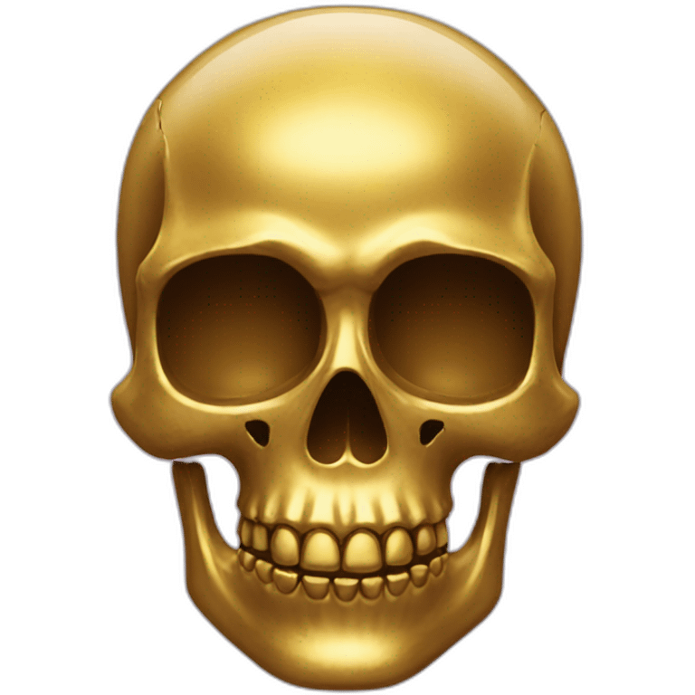 Gold skull emoji