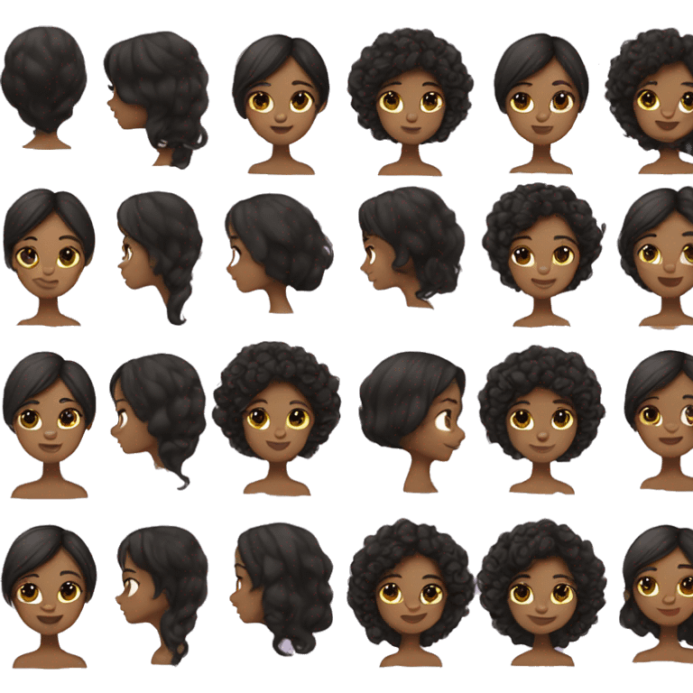 Skin care dark hair girl emoji