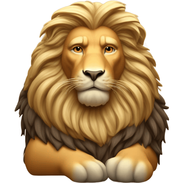 Donald Trump riding a lion emoji