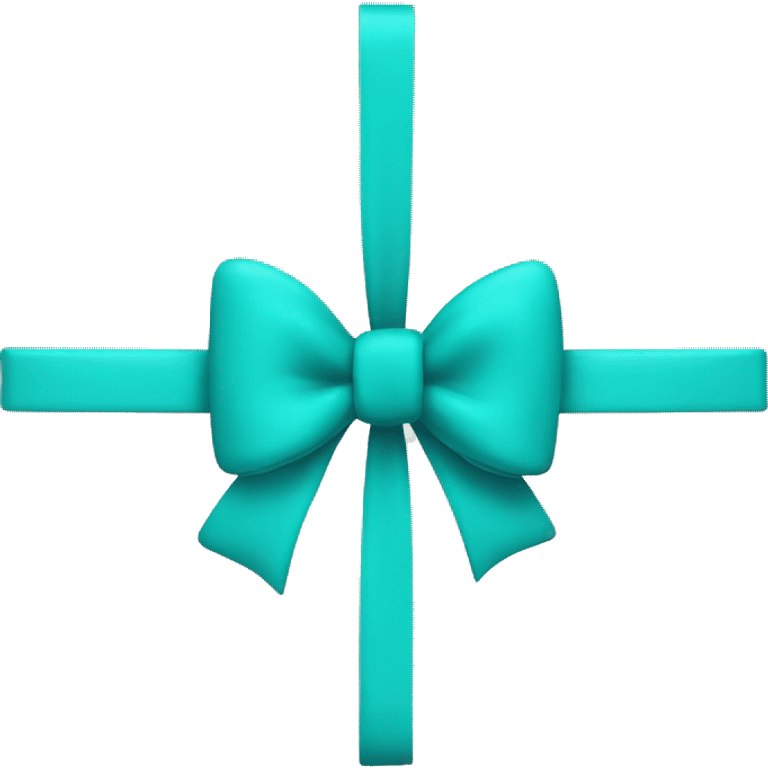 Turquoise bow emoji