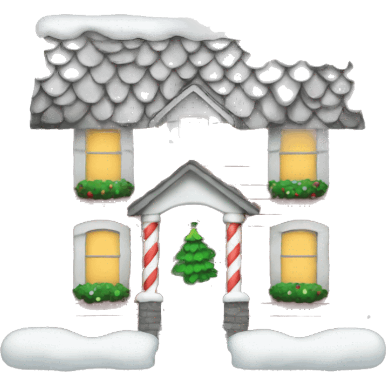 A Christmas house  emoji