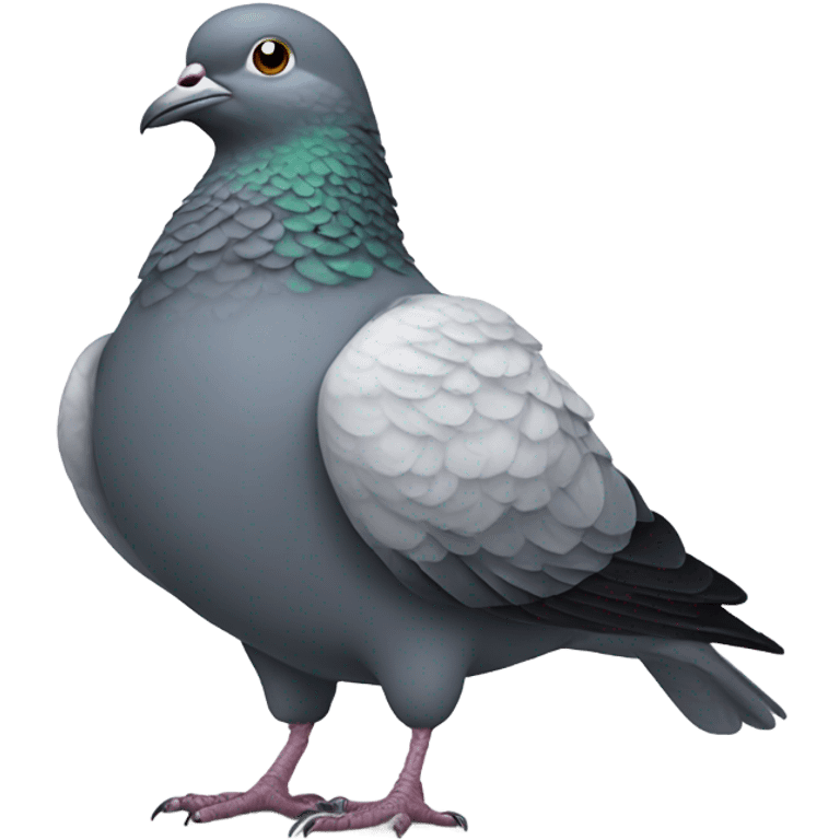 Pigeon with big biceps emoji