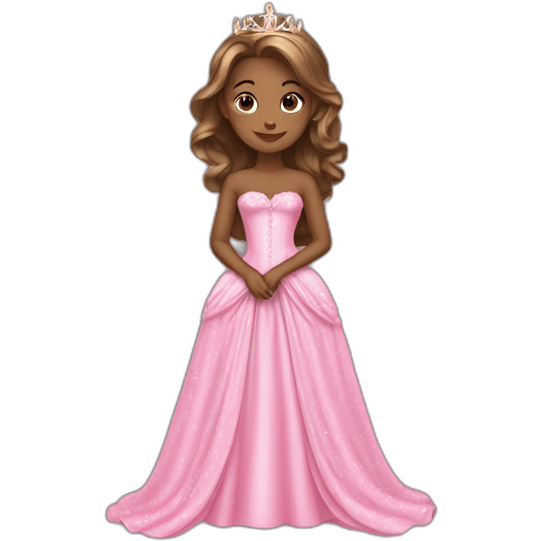 Princesse avec robe rose emoji