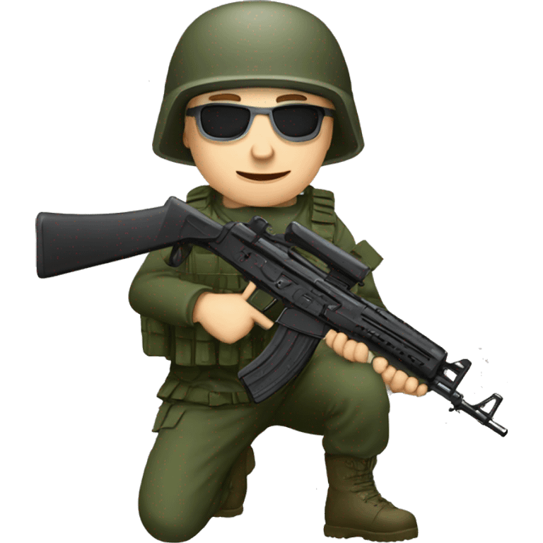 russian soldier with AK-12 emoji