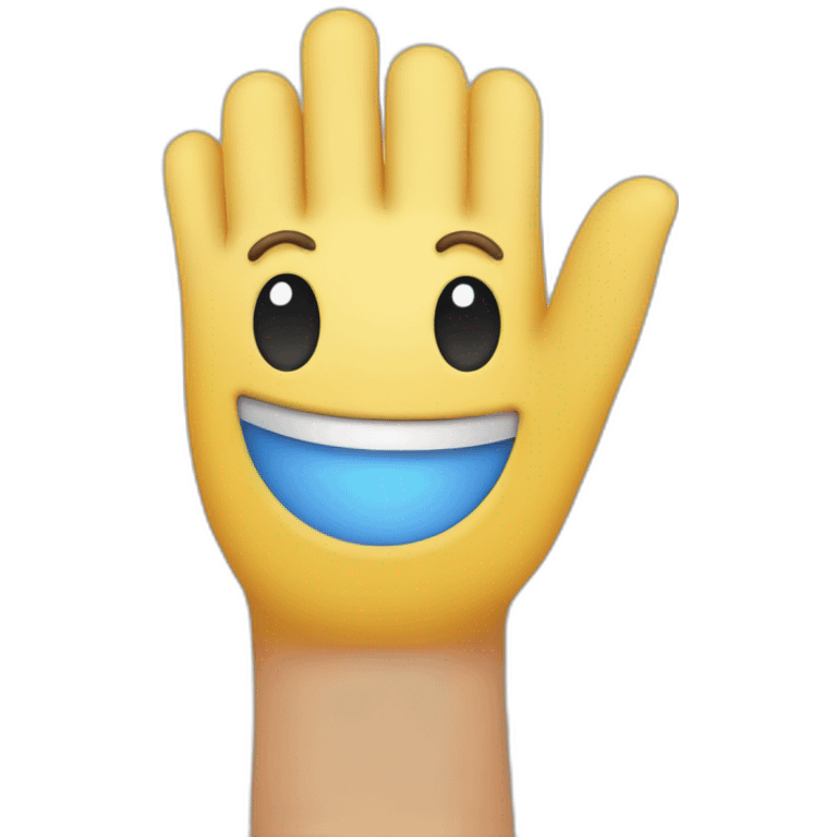 a happy face raising an ok with a hand emoji