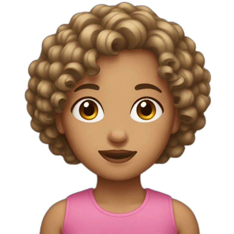 girl with short curly hair emoji