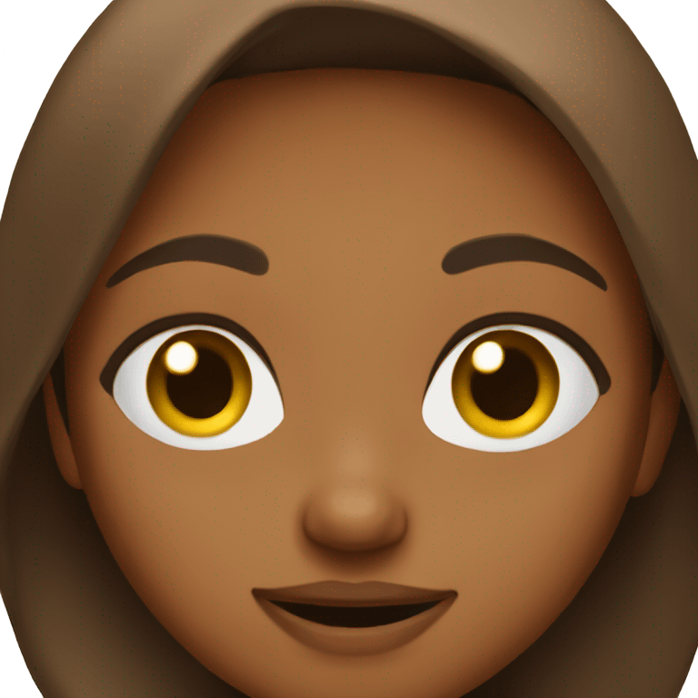 Brown-skinned girl saying what  emoji