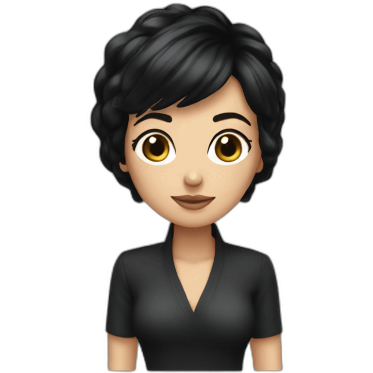 irina black hair emoji