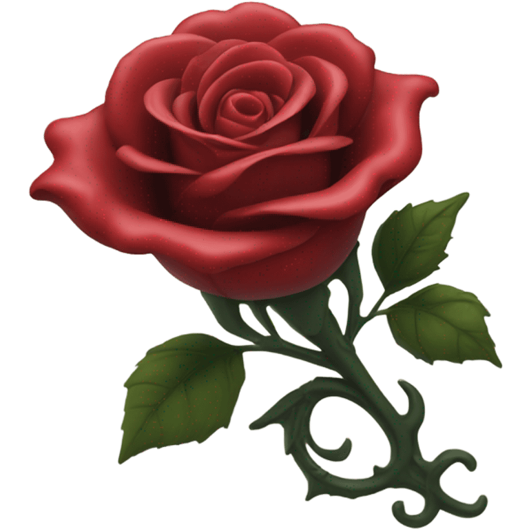 Red ghotic  rose pistol  emoji