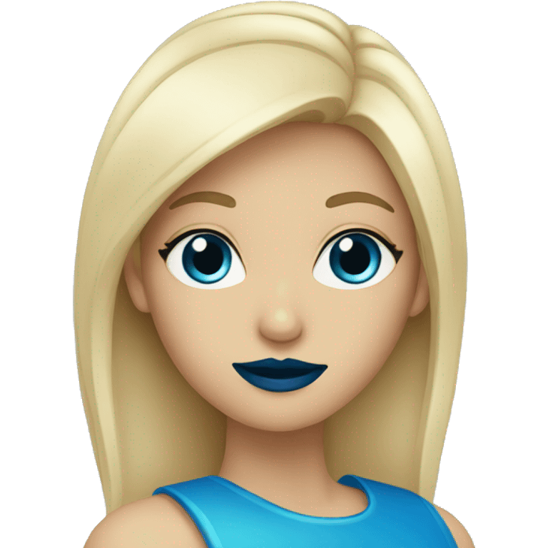 blue lipstick emoji