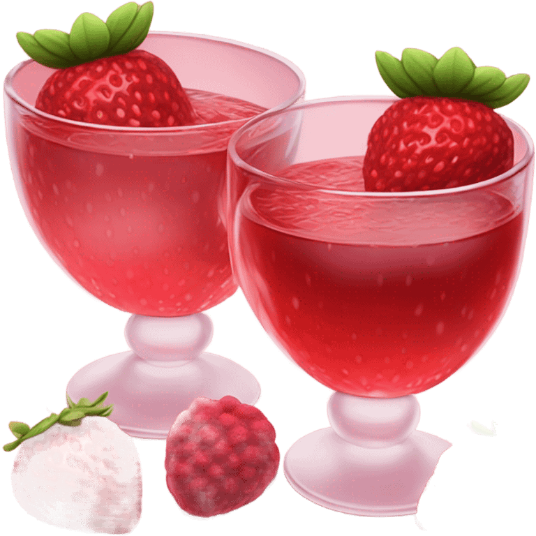 Strawberry and Raspberry romantic tea emoji