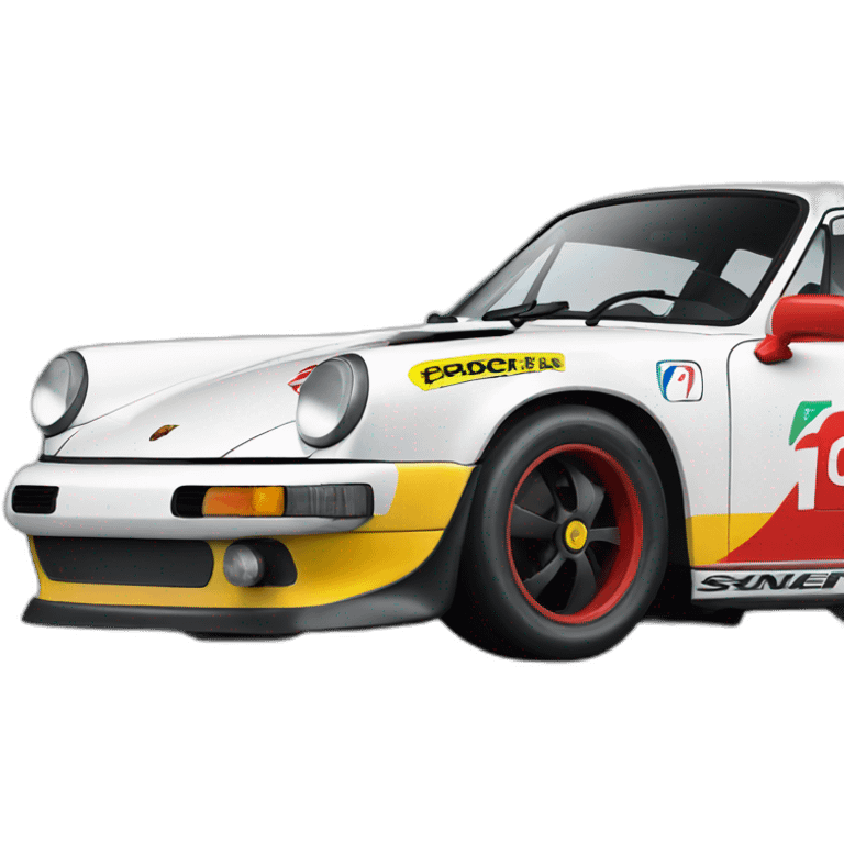 Porsche 911 in racing livery emoji