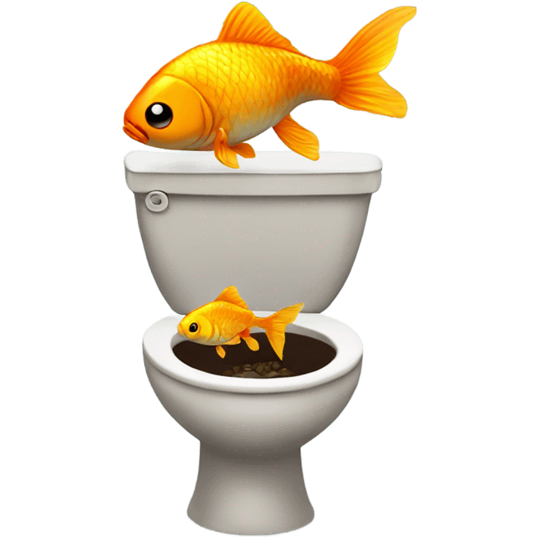 Gold fish taking a poop  emoji