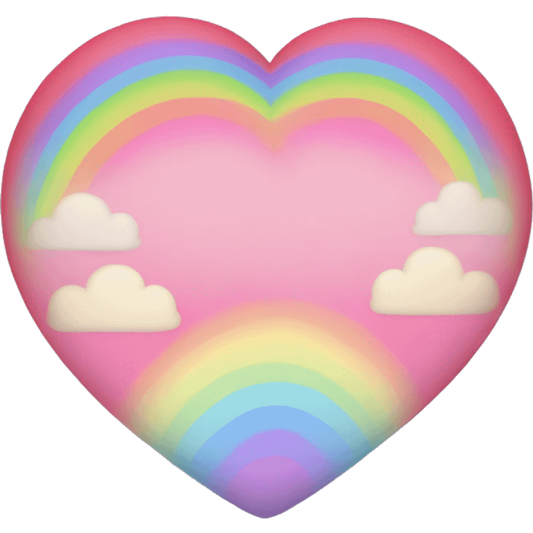 coeur couleur arc en ciel emoji