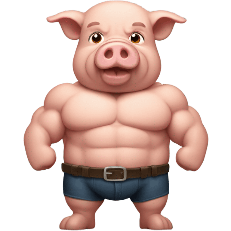 Muscle pig emoji