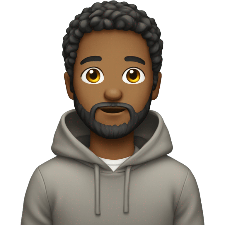 hoodie boy with beard emoji