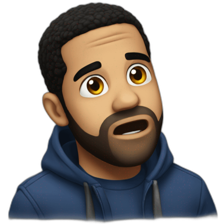 drake scared emoji