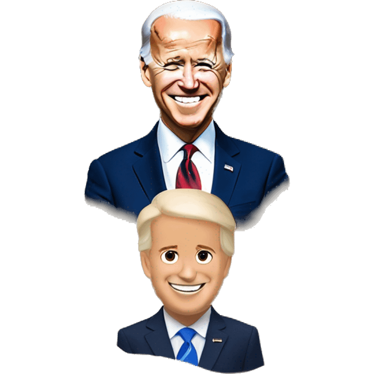 President Biden playing in a sandbox with two 3 year old children emoji