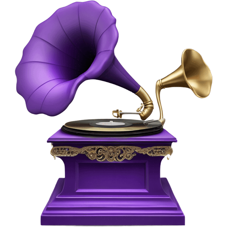 Purple gramophone emoji