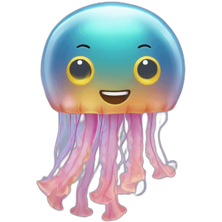 jellyfish waving and smiling emoji