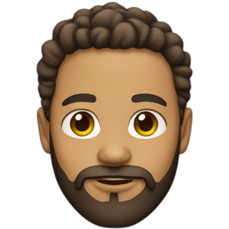 Lightskin bearded emoji