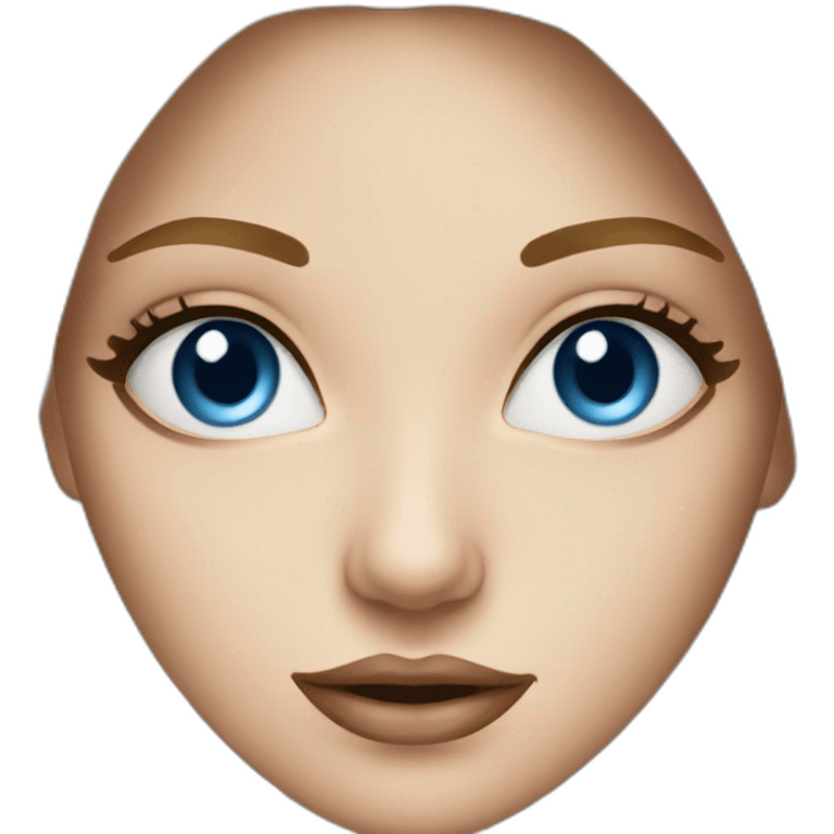 a woman with blue eyes realism emoji