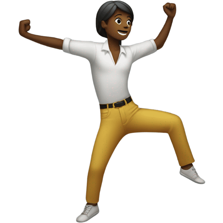 Person dancing with arm up emoji