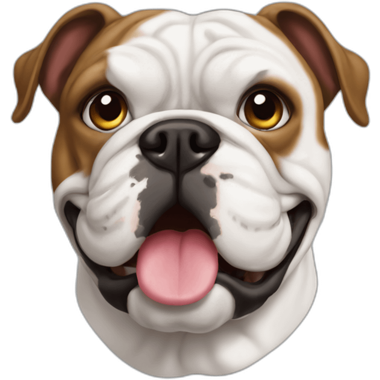 Brun bulldog anglais emoji