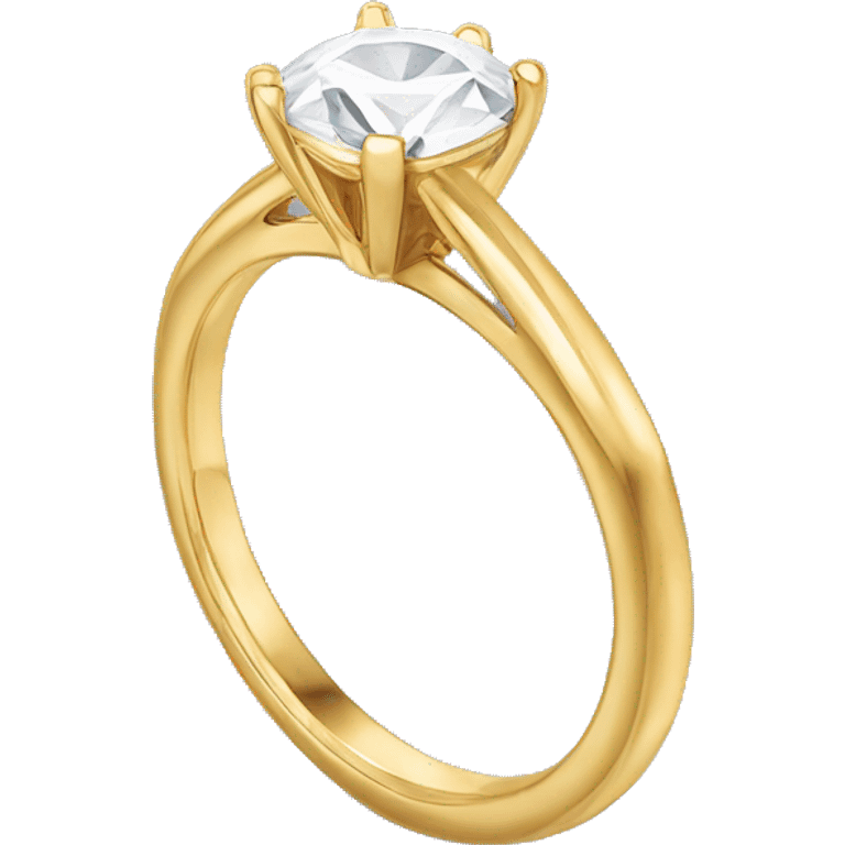 Engagement ring slim gold band emoji