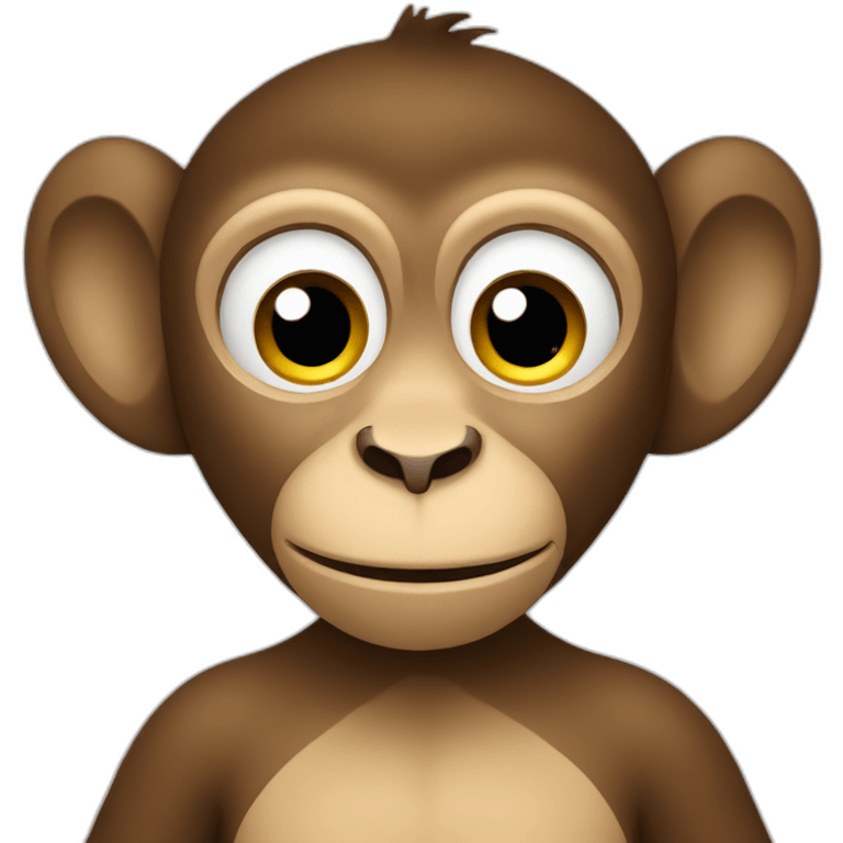 a monkey in the colors of Israel emoji