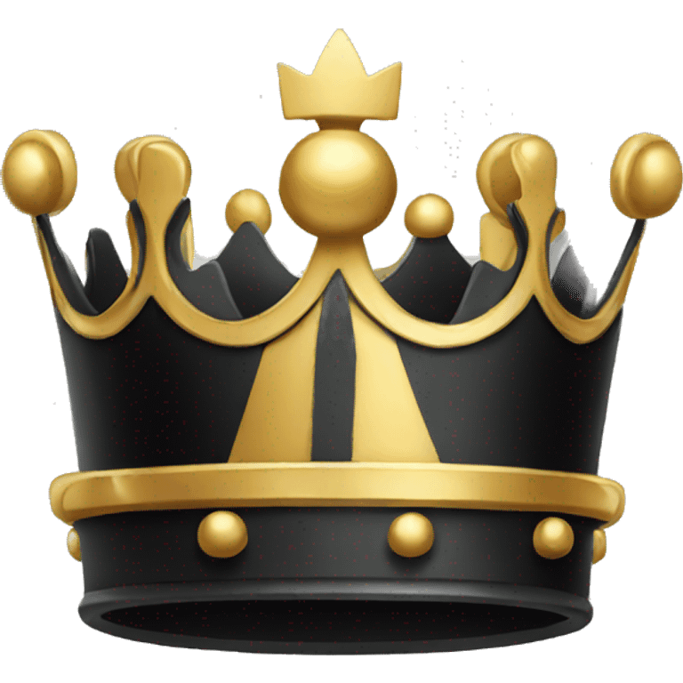 Luxury black chess crown emoji